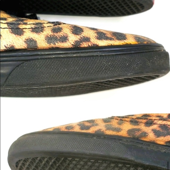 Vans Leopard Off The Wall Black & Tan Sneakers 8 - Picture 8 of 8